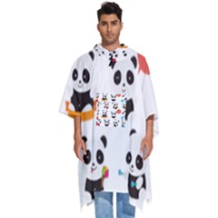 Giant Panda Bear Cuteness Men s Hooded Rain Ponchos