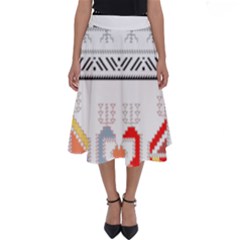 Bulgarian Folk Art Folk Art Perfect Length Midi Skirt by Salman4z