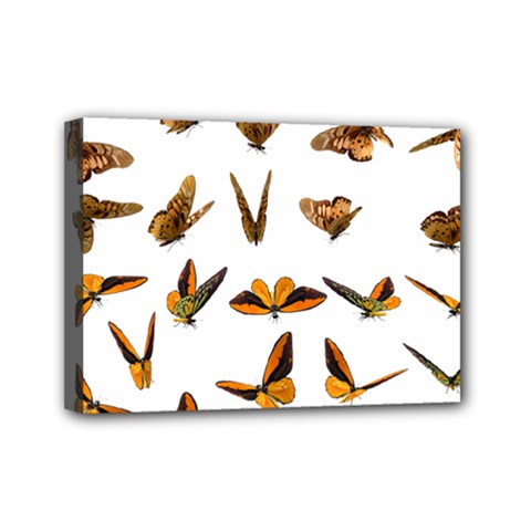 Butterfly Butterflies Insect Swarm Mini Canvas 7  X 5  (stretched) by Salman4z