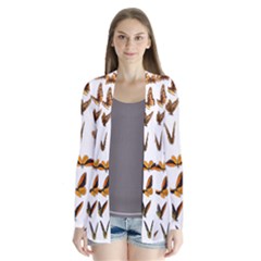 Butterfly Butterflies Insect Swarm Drape Collar Cardigan by Salman4z