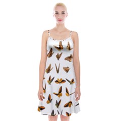 Butterfly Butterflies Insect Swarm Spaghetti Strap Velvet Dress