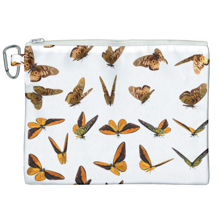 Butterfly Butterflies Insect Swarm Canvas Cosmetic Bag (XXL)