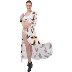 Butterfly Butterflies Insect Swarm Maxi Chiffon Beach Wrap