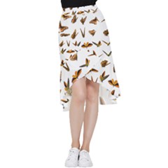 Butterfly Butterflies Insect Swarm Frill Hi Low Chiffon Skirt by Salman4z