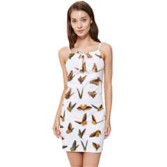 Butterfly Butterflies Insect Swarm Summer Tie Front Dress by Salman4z