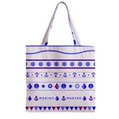 Marine Nautical Clip Art Zipper Grocery Tote Bag