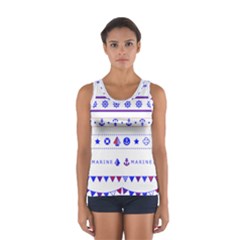 Marine Nautical Clip Art Sport Tank Top  by Salman4z