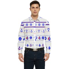 Marine Nautical Clip Art Men s Long Sleeve  Shirt by Salman4z