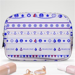 Marine Nautical Clip Art Make Up Pouch (small) by Salman4z