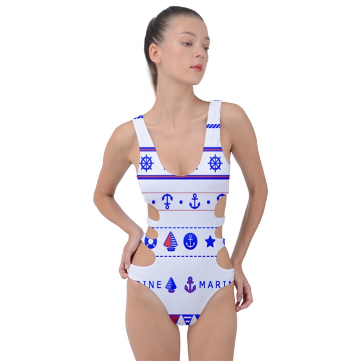 Marine Nautical Clip Art Side Cut Out Swimsuit