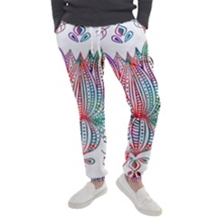 Lotus Feathers Boho Watercolor Men s Jogger Sweatpants by Salman4z