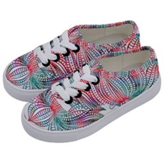 Lotus Feathers Boho Watercolor Kids  Classic Low Top Sneakers by Salman4z