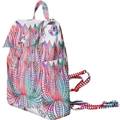 Lotus Feathers Boho Watercolor Buckle Everyday Backpack by Salman4z