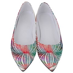 Lotus Feathers Boho Watercolor Women s Low Heels by Salman4z