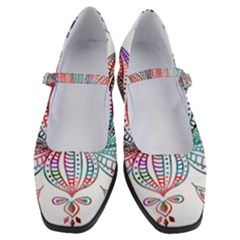 Lotus Feathers Boho Watercolor Women s Mary Jane Shoes by Salman4z