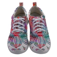 Lotus Feathers Boho Watercolor Women Athletic Shoes by Salman4z