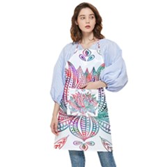 Lotus Feathers Boho Watercolor Pocket Apron by Salman4z