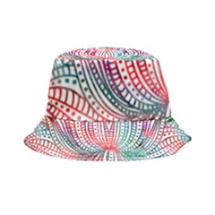 Lotus Feathers Boho Watercolor Inside Out Bucket Hat by Salman4z