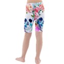 Day Of The Dead Skull Art Kids  Mid Length Swim Shorts View2