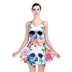 Day Of The Dead Skull Art Reversible Skater Dress by Salman4z