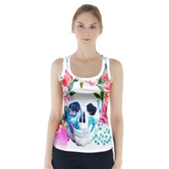 Day Of The Dead Skull Art Racer Back Sports Top by Salman4z