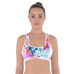 Day Of The Dead Skull Art Cross Back Sports Bra by Salman4z