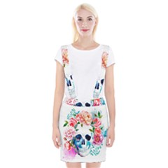 Day Of The Dead Skull Art Braces Suspender Skirt