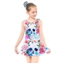 Day Of The Dead Skull Art Kids  Skater Dress Swimsuit View1