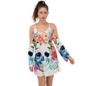 Day Of The Dead Skull Art Boho Dress View1