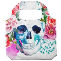 Day Of The Dead Skull Art Foldable Grocery Recycle Bag by Salman4z