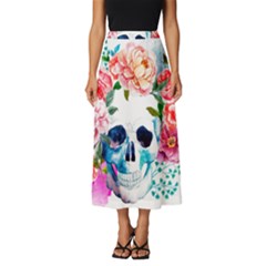 Day Of The Dead Skull Art Classic Midi Chiffon Skirt