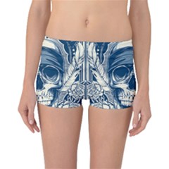 Skull Drawing Boyleg Bikini Bottoms