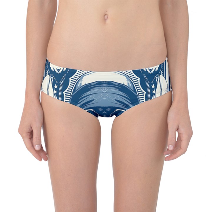 Skull Drawing Classic Bikini Bottoms