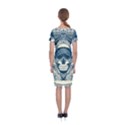 Skull Drawing Classic Short Sleeve Midi Dress View2