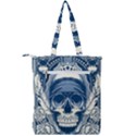 Skull Drawing Double Zip Up Tote Bag View2