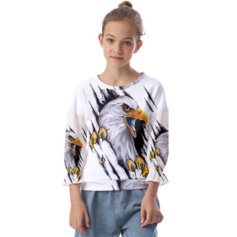 Eagle Kids  Cuff Sleeve Top by Salman4z