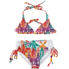 Vector Graphics Amsterdam Silhouette Kids  Classic Bikini Set by Salman4z