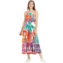 Vector Graphics Amsterdam Silhouette Boho Sleeveless Summer Dress View1