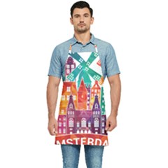 Vector Graphics Amsterdam Silhouette Kitchen Apron by Salman4z