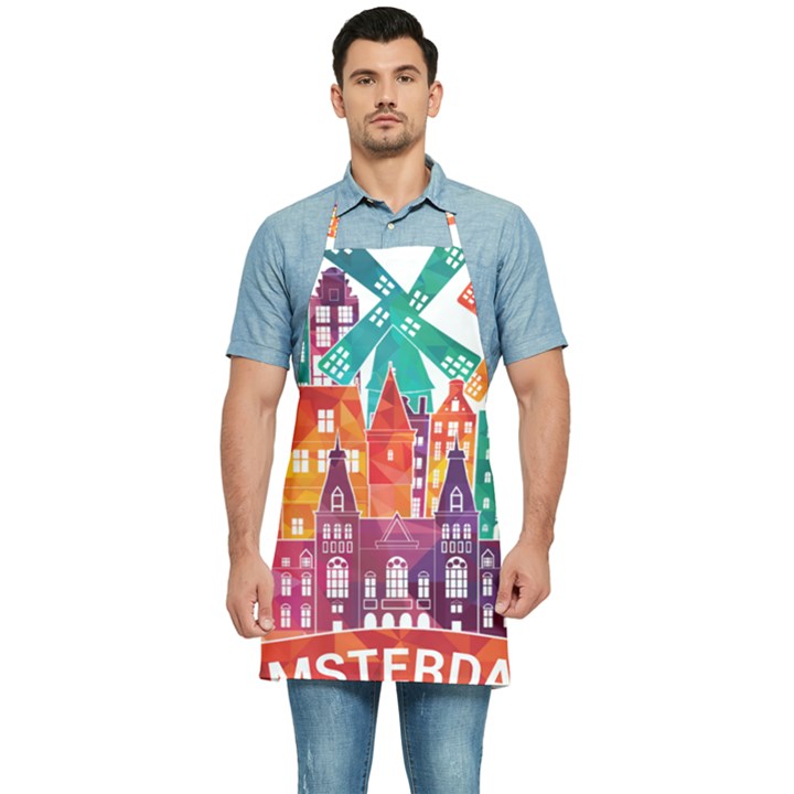 Vector Graphics Amsterdam Silhouette Kitchen Apron