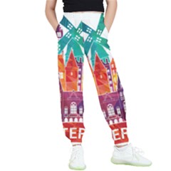 Vector Graphics Amsterdam Silhouette Kids  Elastic Waist Pants by Salman4z