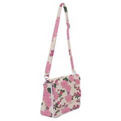 Floral Vintage Flowers Shoulder Bag With Back Zipper