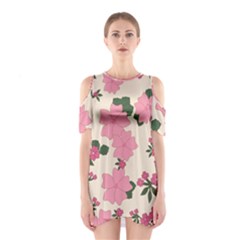 Floral Vintage Flowers Shoulder Cutout One Piece Dress by Dutashop