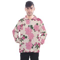 Floral Vintage Flowers Men s Half Zip Pullover