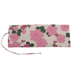 Floral Vintage Flowers Roll Up Canvas Pencil Holder (s)