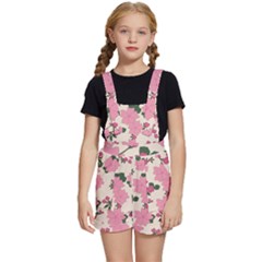 Floral Vintage Flowers Kids  Short Overalls by Dutashop