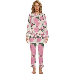 Floral Vintage Flowers Womens  Long Sleeve Lightweight Pajamas Set by Dutashop