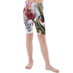 Electric Guitar Grunge Kids  Mid Length Swim Shorts by Salman4z