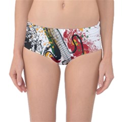 Electric Guitar Grunge Mid-waist Bikini Bottoms by Salman4z