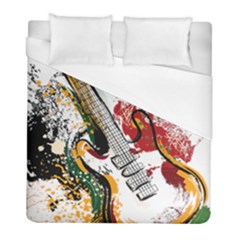 Electric Guitar Grunge Duvet Cover (full/ Double Size) by Salman4z